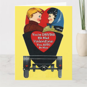 Cartão Valentine Antigo, Você Está Me Enlouquecendo no Di