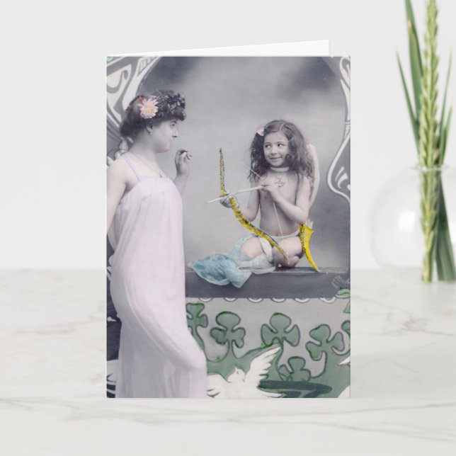 Cartão Valentine Art Nouveau de 1904 (Frente)