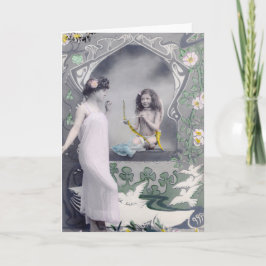 Cartão Valentine Art Nouveau de 1904