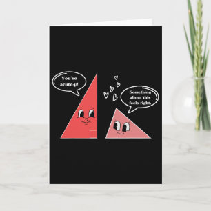 Cartão Valentine Cute Triângulo Piada de Matemática Matem