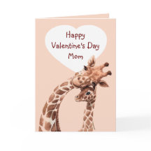 Valentine Day Mãe Diversão Giraffe Animal