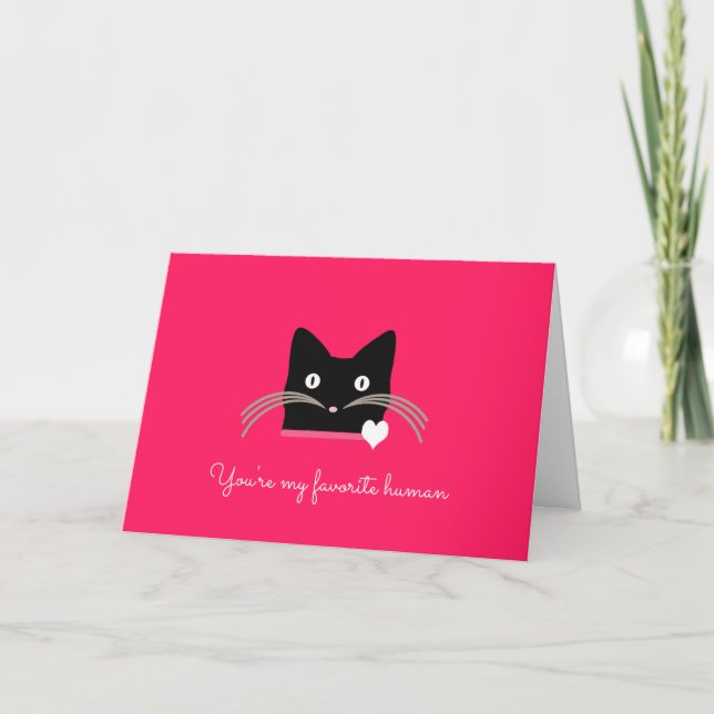 Cartão Valentine do Gato (Frente)