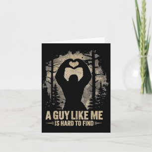 Cartão Valentine Engraçado Bigfoot Coracao Um Cara Como E