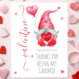 Cartão Valentine Fofo Obrigado por Ser meu Gnomie