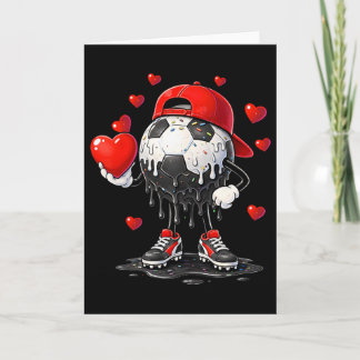 Cartão Valentine Futebol Coração Gotejamento Esporte Amor