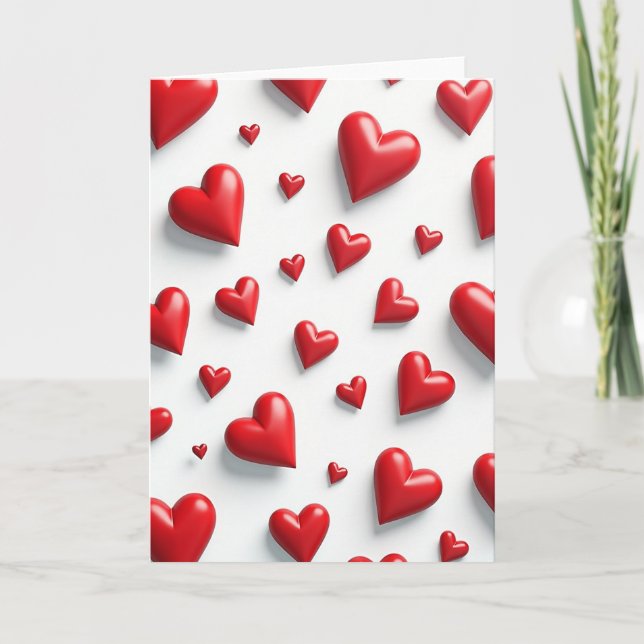 Cartão Valentine Heart Pattern Card (Frente)