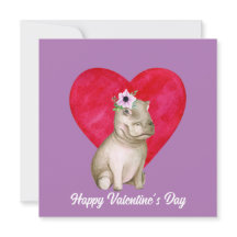 Valentine Hipopótamo Fofo  
