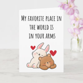 Cartão Valentine Meu Lugar Favorito No Mundo Dobrado