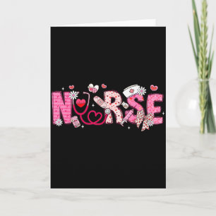 Cartão Valentine Nicu Icu Er Rn Enfermeira Scrub Top Mulh