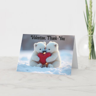 Cartão Valentine Polar Bear Cubs Greeting Card