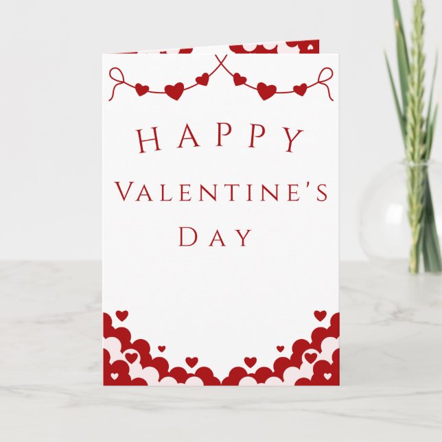 Cartão Valentine’s Day Card, Romantic Holiday Greeting (Frente)