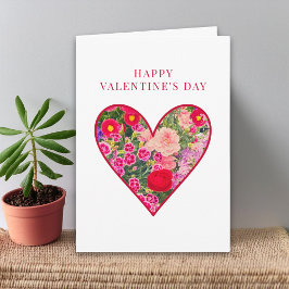 Cartão Valentine’s Day for Husband - Floral Heart Love