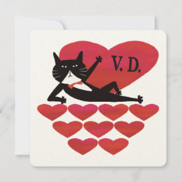 Cartão Valentine’s Day Tuxedo Cat