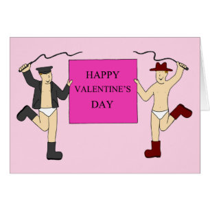 Cartão Valentine. "sexy" masculino alegre