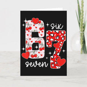 Cartão Valentine Six Seven Engraçado 67 Meme Geração Alph