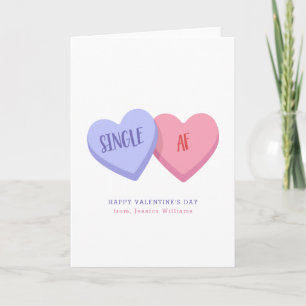 Cartão Valentine's Day Candy Single AF