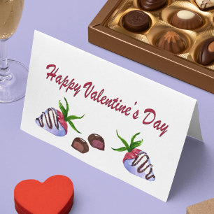 Cartão Valentine's Day Chocolate Covered Strawberries