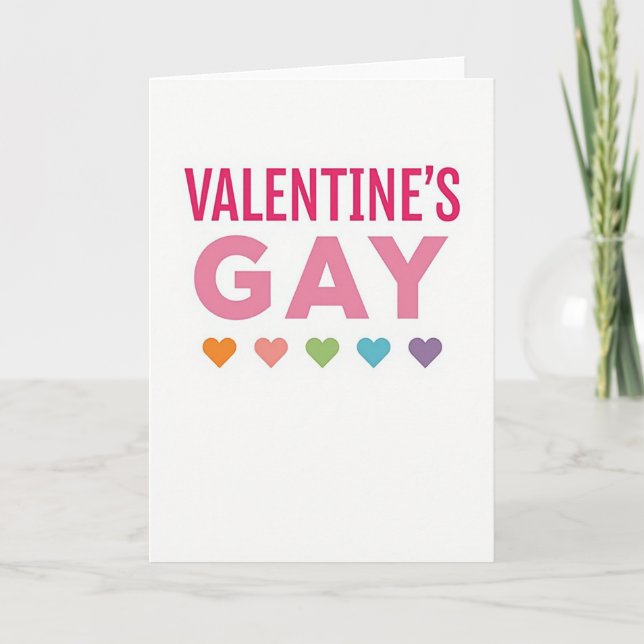 Cartão Valentines Day Gay Card (Frente)