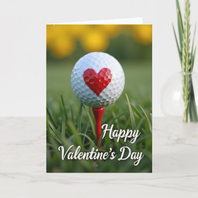 Cartão Valentines Day Golf Card (Frente)
