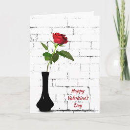 Cartão Valentine's Day Red Rose