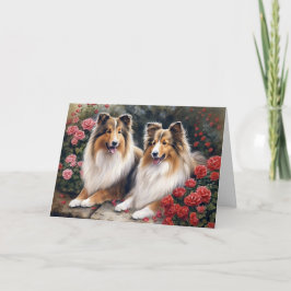 Cartão Valentine's Day Sheltie
