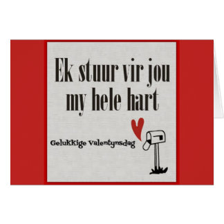 Cartão Valentynsdag de Gelukkige