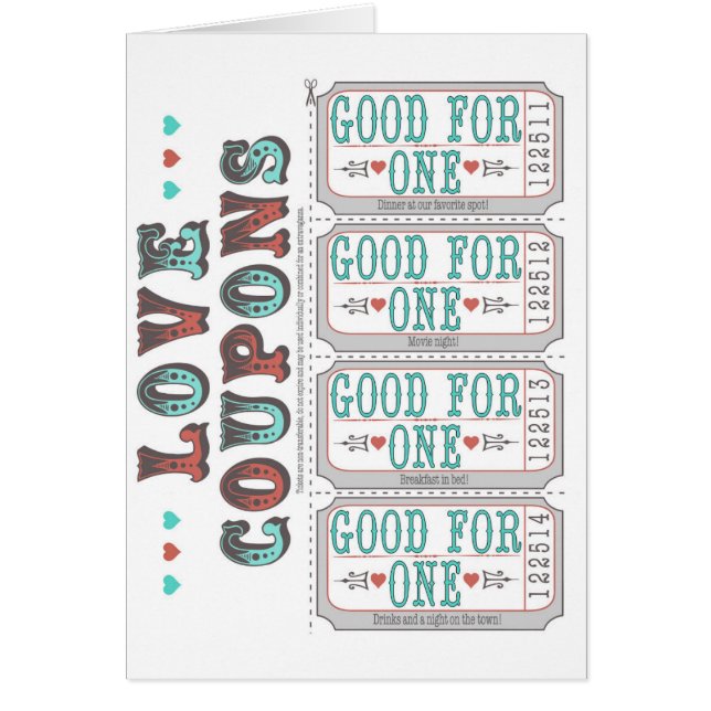 Cartão Vales do amor (Frente)