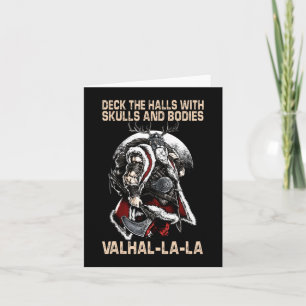 Cartão Valhalla-La Decore os salões com caveiras e corpos
