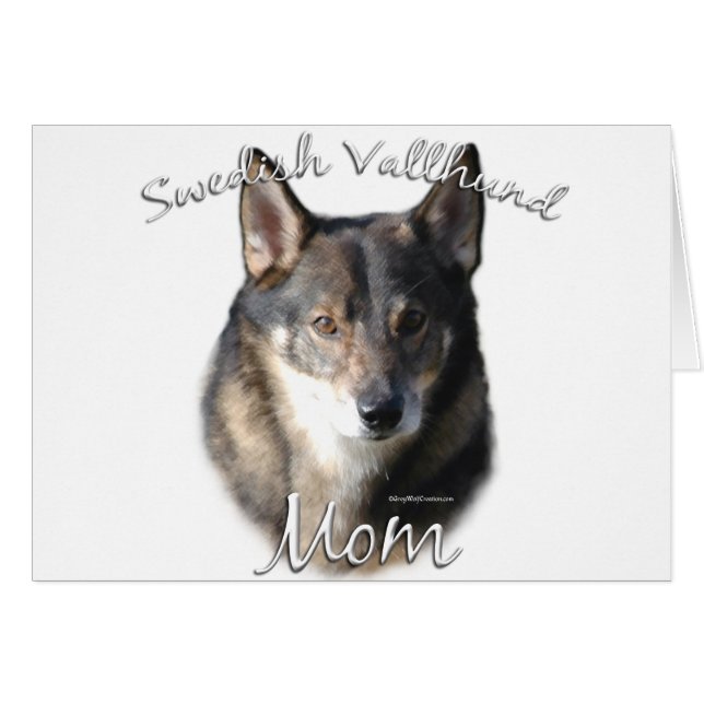 Cartão Vallhund Mãe 2 Sueco (Frente Horizontal)