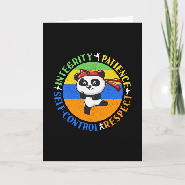 Cartão Valores de Artes Marciais - Meninos Karate Mindset (Frente)