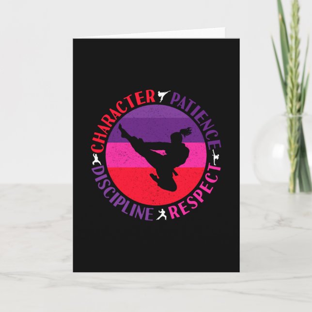 Cartão Valores Essenciais das Artes Marciais - Karate (Frente)