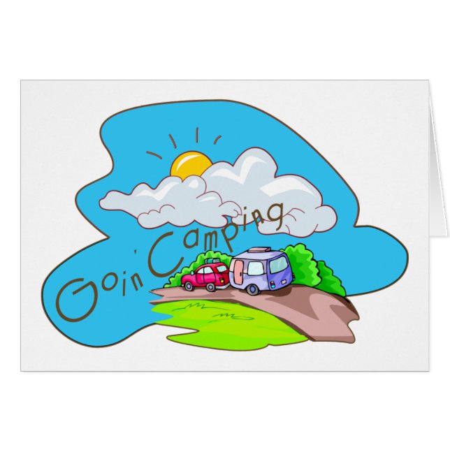 Cartão Vamos acampar (Frente Horizontal)