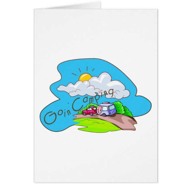Cartão Vamos acampar (Frente)