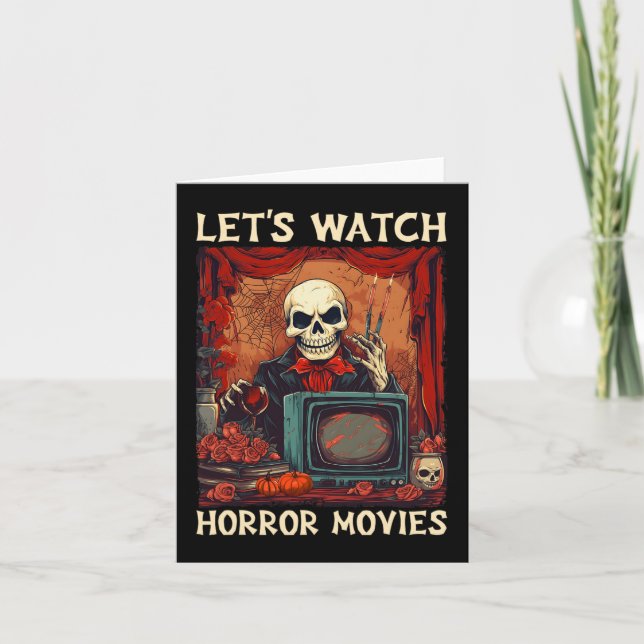 Cartão Vamos Assiste Filmes Horrores Góticos Halloween Sk (Frente)