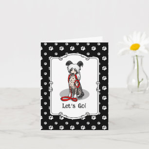 Cartão Vamos! Cachorro Crestado Chinês (hl blk wh 1)