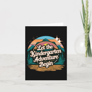 Cartão Vamos Começar a Aventura no Jardim de Infância 1º 