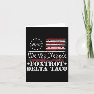 Cartão Vamos Engraçado Vai Taco Camisa Foxtrot Delta Taco