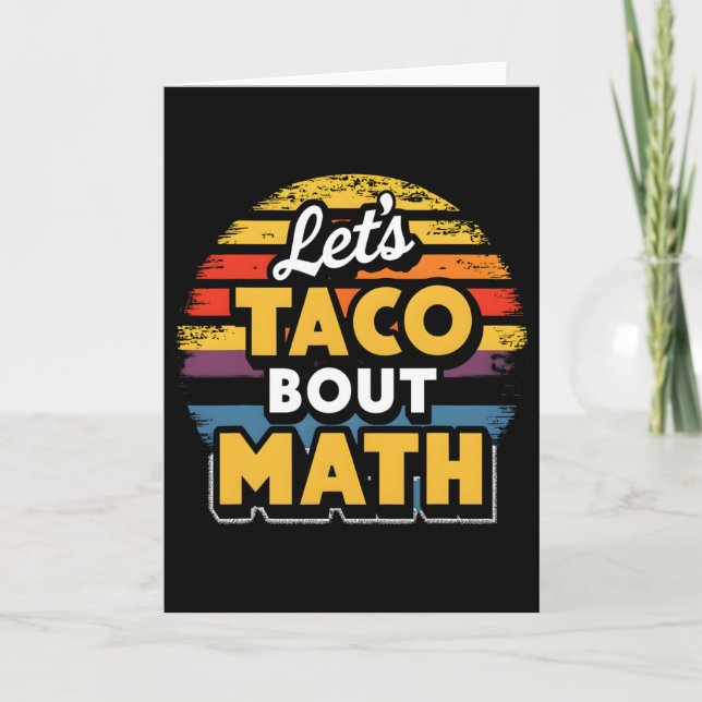 Cartão Vamos falar de Taco sobre Matemática! Cinco De May (Frente)