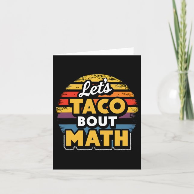 Cartão Vamos falar de Taco sobre Matemática! Cinco De May (Frente)