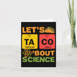 Cartão Vamos falar de tacos sobre o cientista do Cinco De