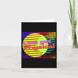 Cartão Vamos fazer exercícios físicos Rad 80s