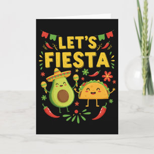 Cartão Vamos Festa Taco Abacate Divertido Cinco De Maio M