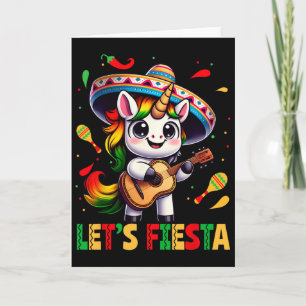 Cartão Vamos Festa Unicórnio Sombrero Cinco De Maio Mexic