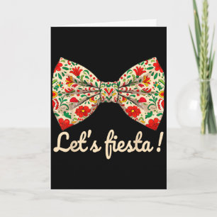 Cartão Vamos festejar cinco de maio laço coquete fofoVamo