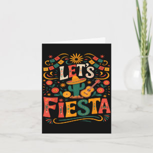 Cartão Vamos fiar festa mexicana 5 de maio engraçado cinc