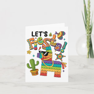 Cartão Vamos Fiesta Pinata Cinco De Mayo Partido Mexicano