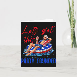 Cartão Vamos Fundar Este Float De Piscina De Festa Nos EU