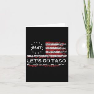 Cartão Vamos Go Taco 8647 Us Flag 86 47 Men Women 10