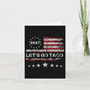 Cartão Vamos Go Taco 8647 Us Flag 86 47 Men Women 2