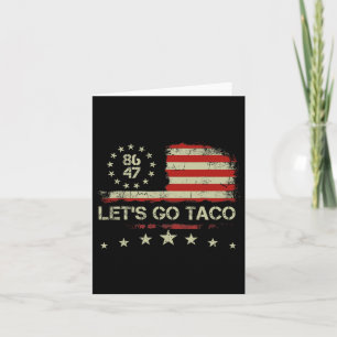 Cartão Vamos Go Taco 8647 Us Flag 86 47 Men Women 5
